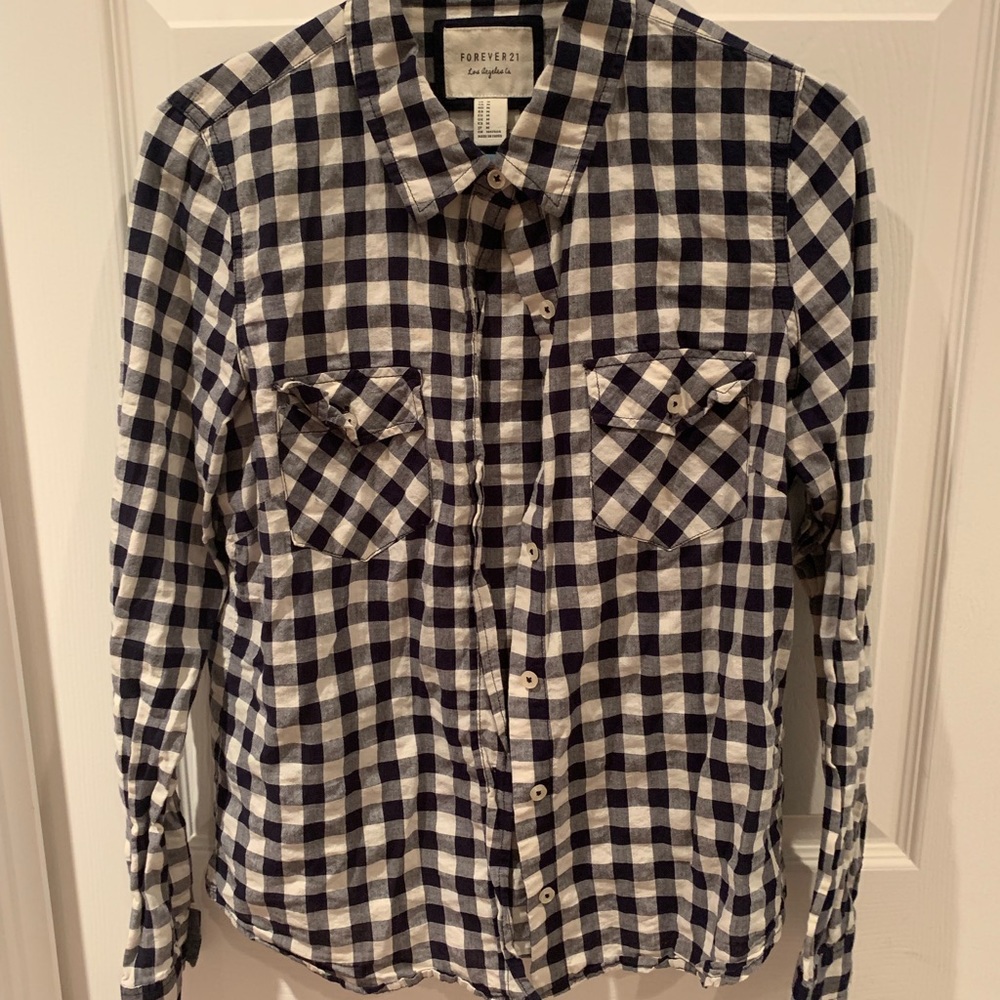 Blue gingham shirt